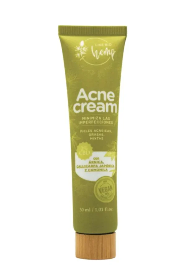 ACNECREAM – Crema facial contra el acné LIVE BIO HEMP