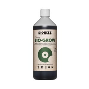 Botella de Biobizz Bio·Grow, fertilizante orgánico líquido para el crecimiento natural y saludable de las plantas.