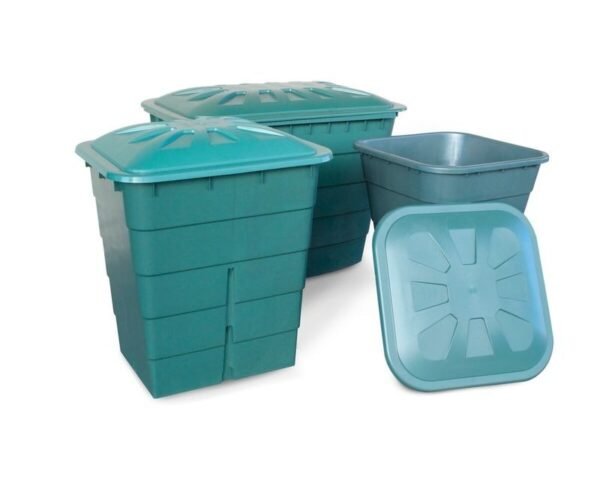depósito cuadrado verde de 200L, 300L y 520L