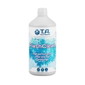 Botella de FlashClean Terra Aquatica, limpiador de sales y fertilizantes para sistemas hidropónicos, coco y tierra.