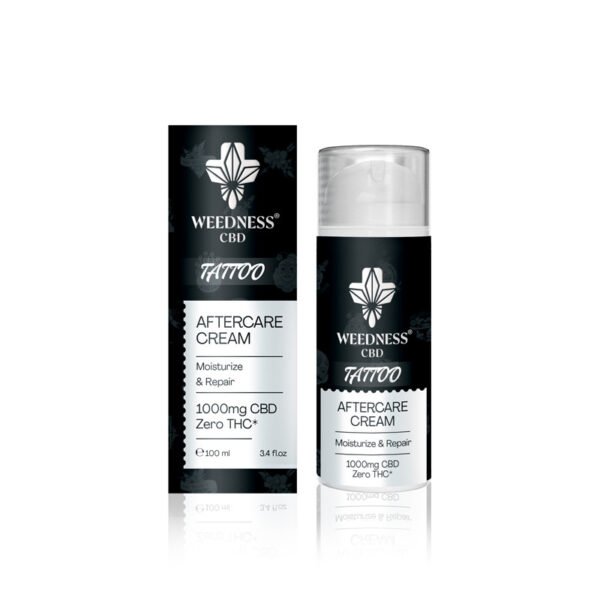 Crema reparadora para tatuajes frescos con 1000mg CBD 100ml WEEDNESS