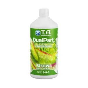 Utiliza el DualPart Grow Agua Dura para un crecimiento potente de tus plantas