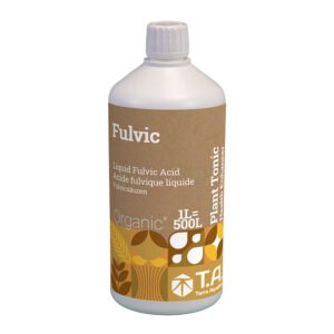 Botella de Fulvic (Diamond Nectar) Terra Aquatica, bioestimulante orgánico que mejora la absorción de nutrientes y estimula el crecimiento de las plantas.