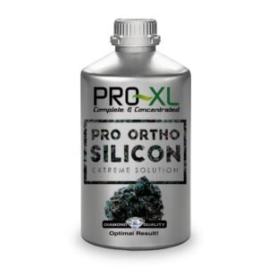 Botella de PRO ORTHO SILICON PRO-XL, aditivo de silicio concentrado para fortalecer tallos y raíces.