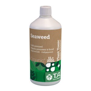 Botella de SeaWeed Terra Aquatica, bioestimulante natural de algas marinas que potencia el crecimiento, raíces y floración en todo tipo de cultivos.