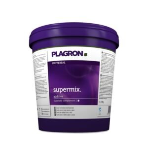 Supermix Plagron abono orgánico que enriquece la tierra y estimula el crecimiento y floración de las plantas.